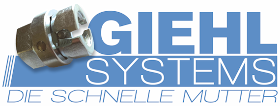 Logo Giehl Systems, Schnellspannmutter MULTINUT, Logo blau